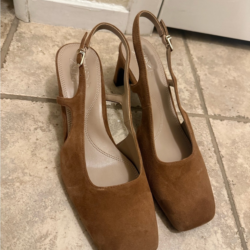 Naturalizer Carmen Slingback Dark Chestnut Brown Suede - Picture 10 of 12